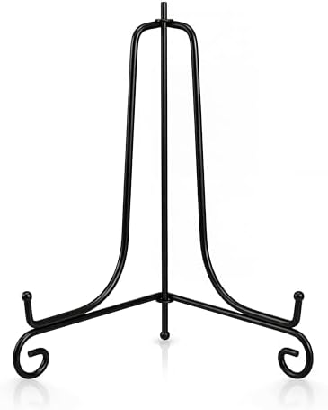 Artliving Plate Stands for Display, 17 Inch Black Iron Easel Plate Display Photo Holder Stand, Displays Picture Frames, Decorative Plates, Tablets and Art (2 pack) by Artliving
