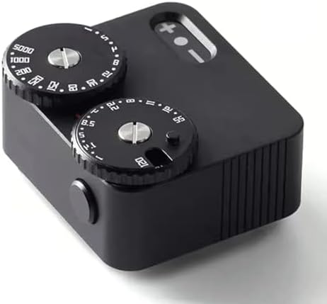 Light Meter for Cameras, Film Camera Photometer with Self-Adjusting Cold Shoe Interface, 45° Light Metering & 2 Dial to Adjust ISO, Durable Aluminum & Rechargeable, for Film Cameras by Unknown
