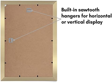 Americanflat 11x17 Picture Frame with Shatter-Resistant Glass - Signature Collection - Gallery-Style Frames Made of Engineered Wood - Photo Frame for Wall Display - Gold - Image 5