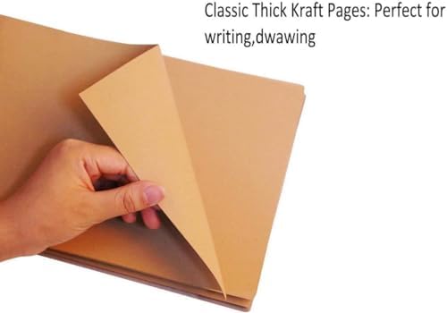 Adventure Book Handcrafted 11.92 x 7.62" Leather-Bound Scrapbook with 80 Pages, Embossed Lettering, Inspired by 'Up', Ideal for Photos, Weddings&Travel Memories Gift Box Included (Leather Scrapbook) - Image 7