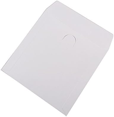 300 Pack Maxtek Premium Thick White Paper CD DVD Sleeves Envelope with Window Cut Out and Flap, 100g - Image 2