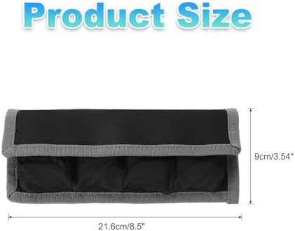 PATIKIL Camera Battery Pouch Cases, 4 Pocket Nylon DSLR Battery Case Holder Storage Bag for AAA, LP-E6, LP-E8, NP-FW50, EN-EL14, EN-EL15 Batteries (Gray) - Image 2