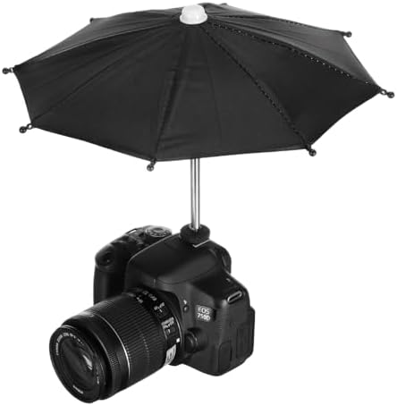PATIKIL Camera Umbrella, 10.6 Inch Sunshade Camera Hot Shoe Umbrella Rain Cover Protector for Nikon, Black by PATIKIL
