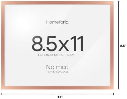 Homeforia 8.5x11 Rose Diploma Frame, High-End Metal, Glass - Image 5