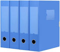 HUA JIE 4 Pack A4 Storage File Boxes Plastic Archives Cases with Lid,Blue by HUA+JIE