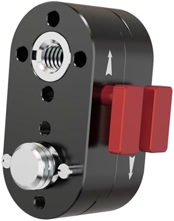 Mini Lock Quick Release Plate System, 2 Halves Split Design,Zero Play Locking with 1/4"-20 or 3/8"-16 Threads for Camera,Monitor,Tripod,Arm or Other Photography Accessories(3/8" Threaded) by DINESK