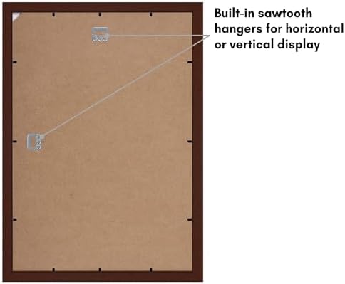 Americanflat 12x18 Poster Frame with Shatter-Resistant Glass - Signature Collection - Gallery-Style Frames Made of Engineered Wood - Photo Frame for Wall Display - Mahogany - Image 5