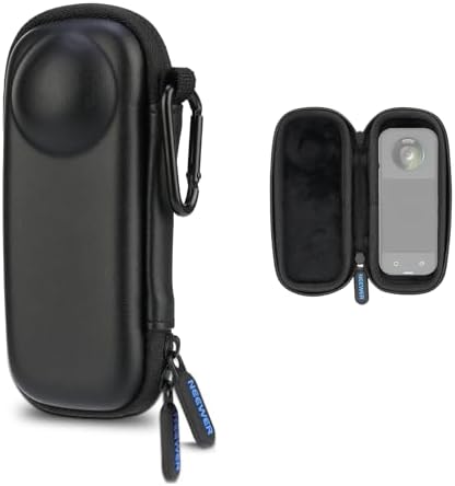 NEEWER BASICS Carrying Case Compatible with Insta 360 X5, Portable Small Travel Protector Hard Shell Protective Storage Bag with Carabiner, Action Camera Accessories Compatible with Insta360 X5, PB032 by Neewer