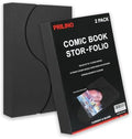 2-Pack Black Comic Book Stor-Folio - Storage Box for Current and Silver Age Comics, Portable Folio With Strong Magnetic Closure, Ideal for Conventions by Unknown