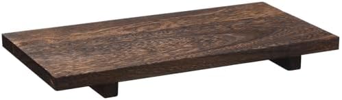 Nuogo Wood Pedestal Riser Stand for Kitchen Soap Tray,16 X 8 Inch,Brown by Nuogo