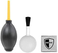 Dust Cleaner Kit Strong Cleaning Air Blower + Soft Brush Blower for Camera & Camcorder, Lens, LCD Screens, etc + Microfiber Cloth by GearFend