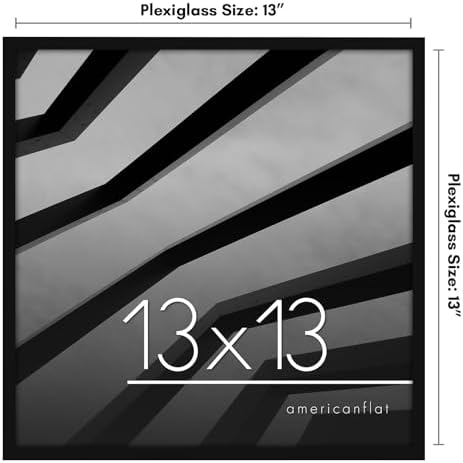 Americanflat 13x13 Picture Frame - Slim Molding - Black - Image 2