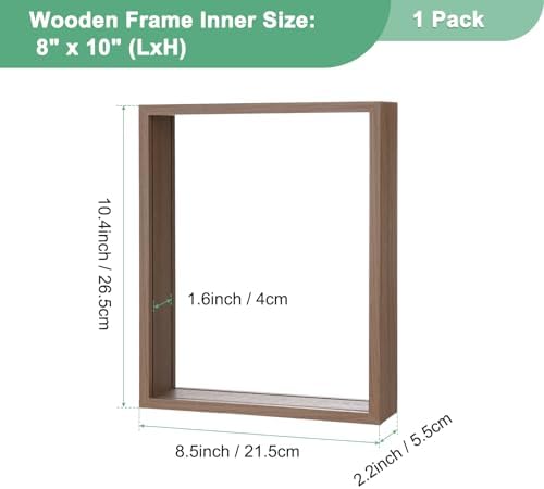 M METERXITY Dried Flower Frame 8x10in Double Acrylic for DIY Coffee - Image 3