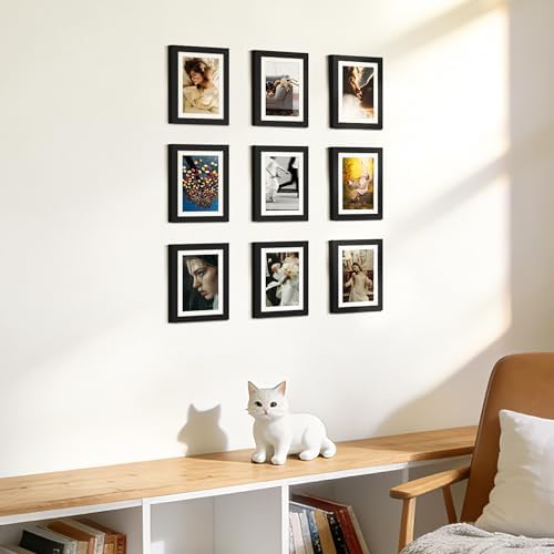 upsimples 5x7 Picture Frame, Photo Collage Wall Decor Set of 10, Black - Image 2