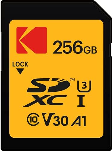 Kodak SDXC Card 256GB UHS-I U3 V30 Ultra - Up to 95MB/s Max Read Speed - Write Speed 85MB/s Max - Storage of 4K Ultra HD Videos and HD Photos - SD Card by Unknown