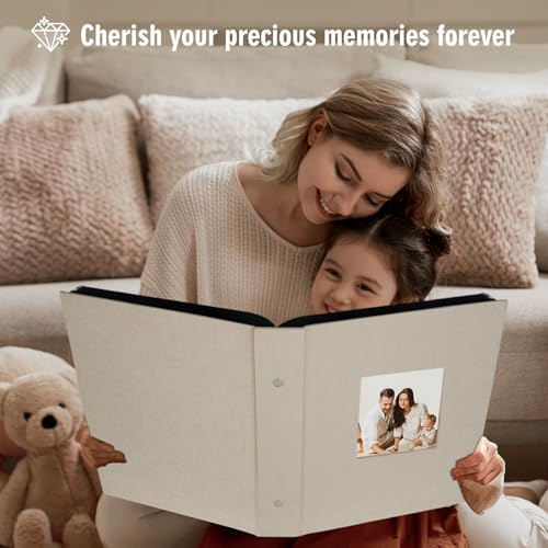 Artmag Fabric Photo Album 4x6 1000 Large Capacity for Family Wedding Anniversary Linen Album Holds 1000 Horizontal and Vertical Photos (1000 Pockets, Beige) - Image 5