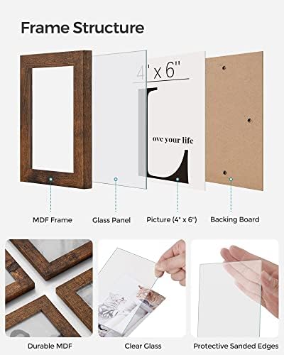 SONGMICS 12-Pack 4 x 6 Collage Picture Frames with Glass Front - Image 5