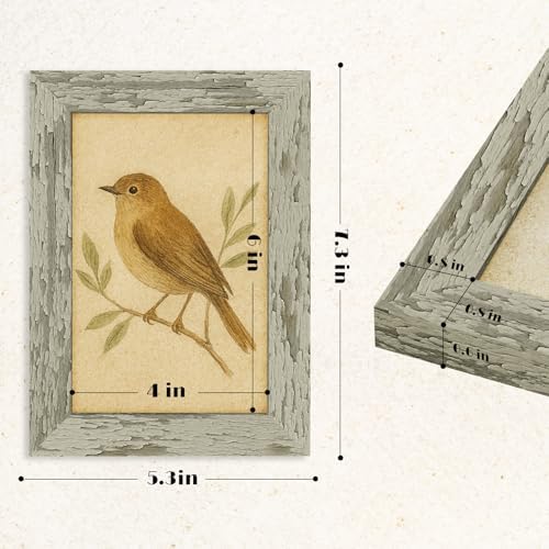 puthiac 4x6 Rustic Farmhouse Picture Frame, Taupe Grey, 1 Pack - Image 5