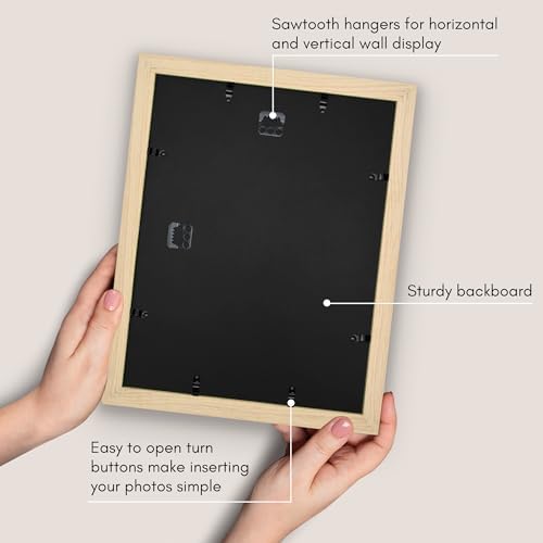 Americanflat 11x14 Picture Frame - Matted to 8x11 - Natural Oak - Image 5