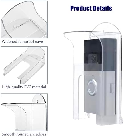 Transparent Plastic Doorbell Rain Cover Compatible with Ring, Blink, Eufy - Image 4