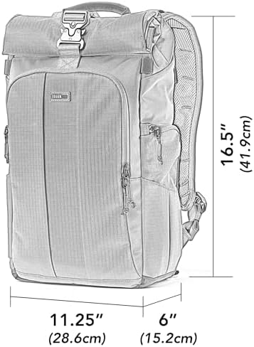 Think Tank FocusPoint 22L RollTop Camera Backpack - Asphalt Black: Expandable Travel & Camera Backpack with Laptop Sleeve, Quick Side and Back Access, Rain Cover – Versatile Photography & Travel Bag - Image 5