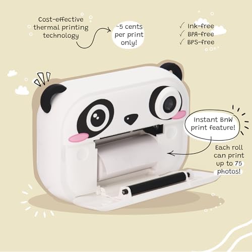 kiimento Instant Print Kids Digital Camera & Video Camcorder with Selfie Camera, Scavenger Hunt Momento Book, 32GB Memory Card - Model P - Image 2