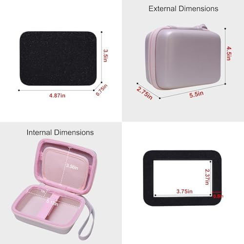 L LTGEM Digital Camera Case Compatible with KODAK PIXPRO FZ55/FZ45, Canon ELPH 180/190, Sony DSCW830/DSCW800, CAMKORY, QUMCOU, Lecran Digital Cameras, Pearl Powder(Case Only) - Image 3