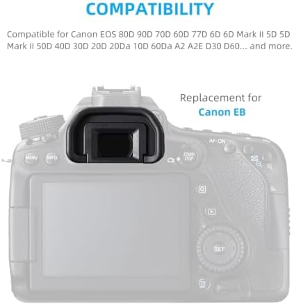 2 Pack Camera Eyecup Viewfinder Protector Eyepiece for Canon Replace EB - Image 3