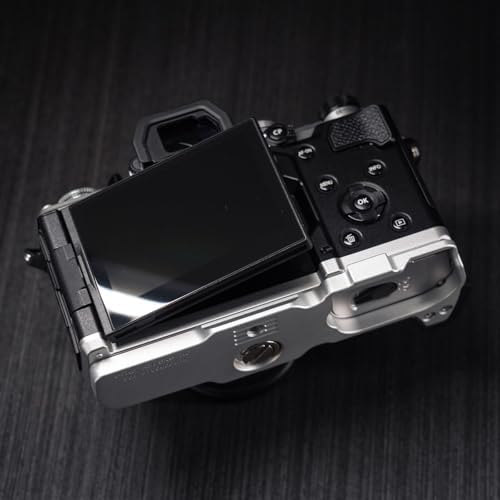 Handmade Wooden Handle Grip L Plate Alloy Base for OM System OM-3 Camera (Purple Yellow Stable Wood + Silver Base) - Image 3