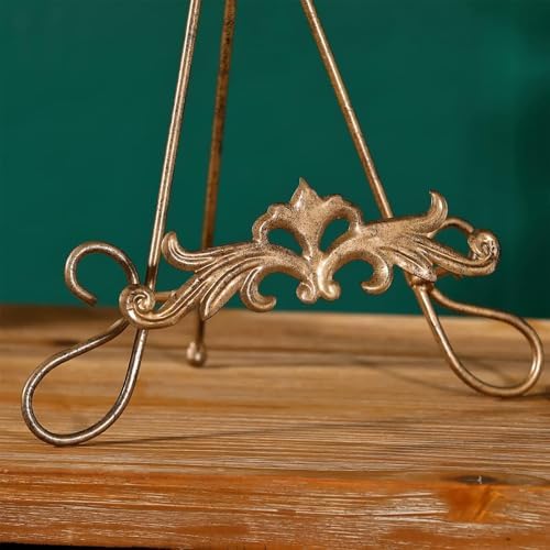 13.8" H Fleur-de-Lis Easel Stand,Metal Book Stand, Plate Holder Display Stand, Picture Frame Stand, Home Decor (Bronze) - Image 4