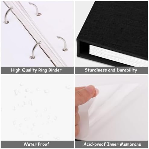 Zesthouse Photo Album Self Adhesive with Picture Display Window, 3-Ring Scrapbook Albums 60 Pages Holds 8x10 5x7 4x6 Photos, DIY Photo Book Ideal Gift for Family Wedding Baby - Image 5