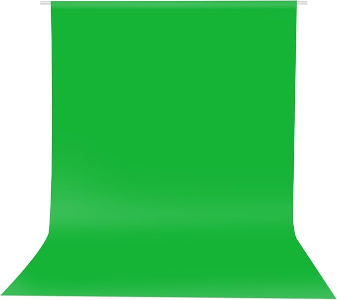 Hemmotop Chromakey Green Screen Backdrop, 5x7ft Small Background Fabric | Solid Chroma Green, Polyester Cloth, Perfect for Streaming Video Calls Zoom Studio, Ideal for Content Creators, Photography by Hemmotop