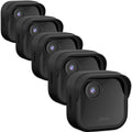 Silicone Skin Case/Cover for Blink Outdoor 4 (4th Gen)/2K+ - Weatherproof Silicone Case with Brim for Full Camera Protection, Blink Outdoor 4/2K Smart Security Camera Accessories (Black, 5 P) by PUUUCI