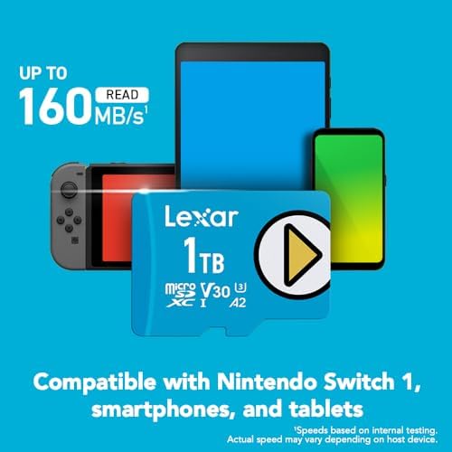 Lexar 1TB Play Blue Micro SD Card, 160MB/s Read, 4K, V30, UHS-I, A2 - Image 3