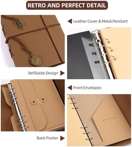Scrapbook Photo Album 100 Pages, 60 Page Self Adhesive+40 Page Kraft Paper DIY Photo Book for 2x3 3x5 4x6 5x7 Pictures, Leather Memory Book for Wedding Baby Family Travel Birthday Christmas - Image 5
