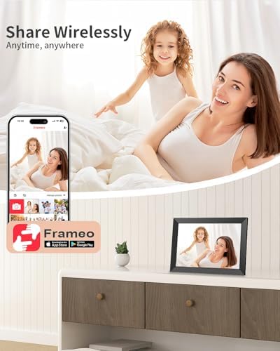 Frameo Digital Picture Frame, 10.1 Inch Smart WiFi Photo Frame with 1280x800 HD IPS Touch Screen, Auto-Rotate, Wall Mountable, Share Photos/Videos Instantly via App from Anywhere - Image 6