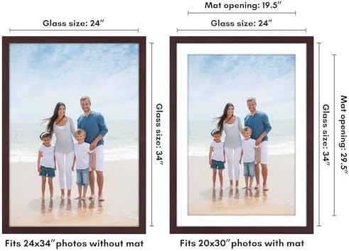 Americanflat 24x34 Poster Frame - Matted to 20x30 - Mahogany - Image 2