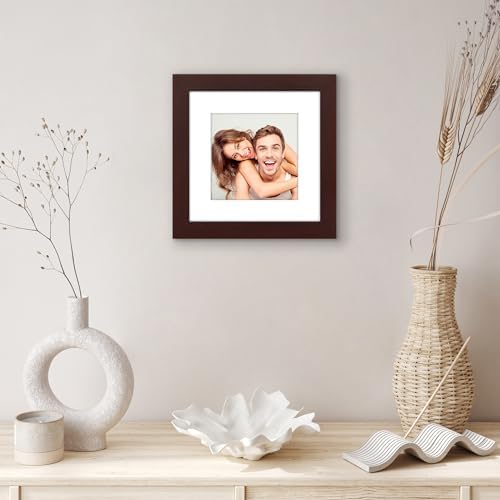 Americanflat 9x9 Picture Frame - Matted to 6x6 - Engineered Wood - Mahogany - Image 6