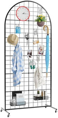 Aseem Metal Grid Wall Panels Display Stand Black Movable 2.6x5.8FT, 1PCS by Aseem