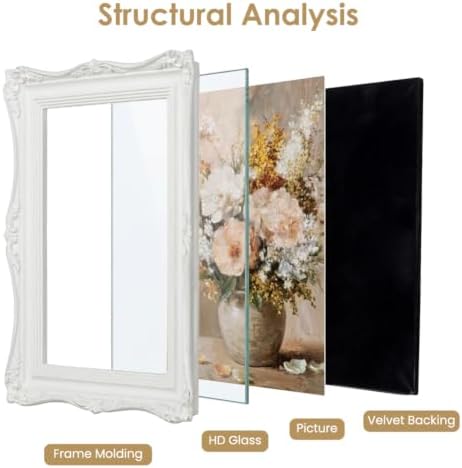 Vintage White Picture Frame 4x6, Antique Wedding Photo Frame Décor - Image 4