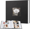 Popotop Photo Album 4x6 200 Photos with Writing Space, Leather Cover Album with Display Picture Window, Photo Book for Wedding Family Baby Gift by Popotop