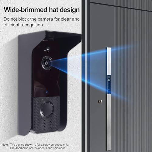 Metal Doorbell Cover Weatherproof, Doorbell Rain Cover, Anti Glare Sun Shade, Compatible for Blink/Ring Pro2/Arlo/Wyze/Google Nest/Reolink Video Doorbell - Image 5