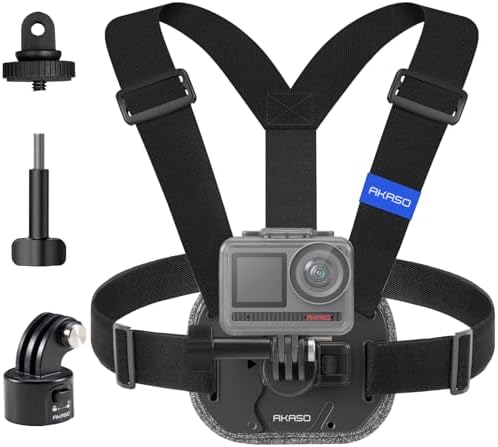 AKASO Quick Release Adjustable Chest Mount Harness Strap for Action Camera by AKASO