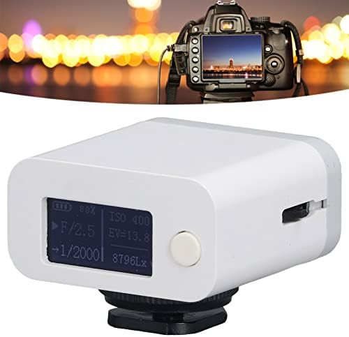 Camera Light Meter Photography Reflection Photometer with 0.96 Inch OLED Display and Shutter Priority Mode - 45 Degree Average Metering - Built in 300mAh Battery with USB Cable - Image 7