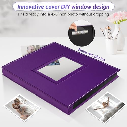 Popotop 4x6 Photo Album Holds 500 Pictures, Vegan Leather Hardcover - Image 2
