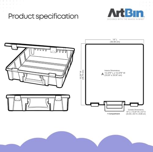ArtBin 6955RJ Super Satchel 1-Compartment Box, Art & Craft Organizer, 1-Pack, Translucent Mint - Image 2