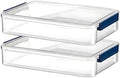 Clear Storage Box with Latch, 2 Pack, Stackable by RHONZHAO