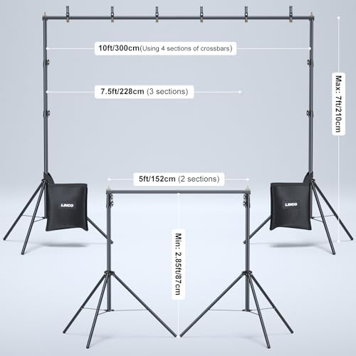 LINCO Lincostore Backdrop Stand Kit 10x7ft for Photography - Image 2