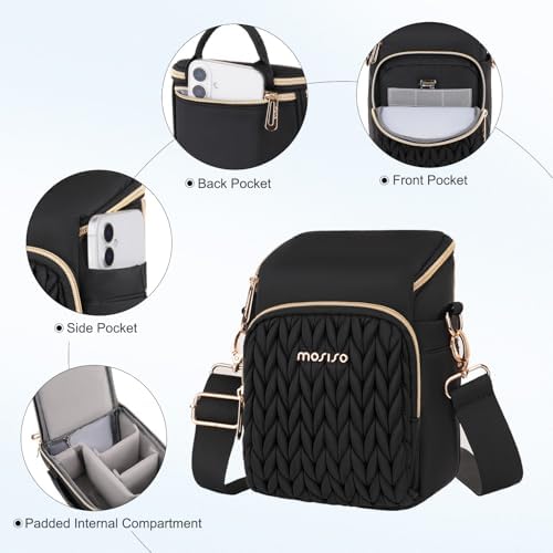 MOSISO Camera Bag, Crossbody Shoulder Bag Photography Camera Case, Black - Image 5