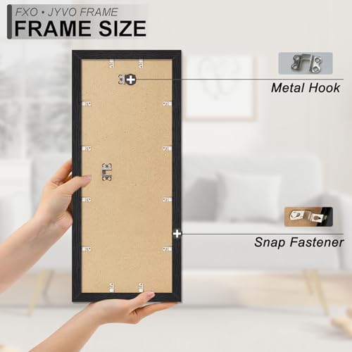 Fxojyvo 12x24 Picture Frame Set of 6 Black Engineered Wood Wall Hanging - Image 6